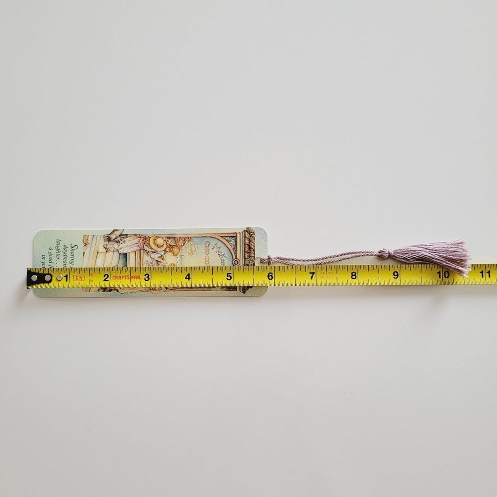 Vintage 90s Kim Jacobs Tassel Bookmark Chocolate Coffee Shop, 1990 Artworks KJ07 - Picture 6 of 13